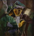 Картина Пабло Пікассо Жінка з віялом 1909.jpg
